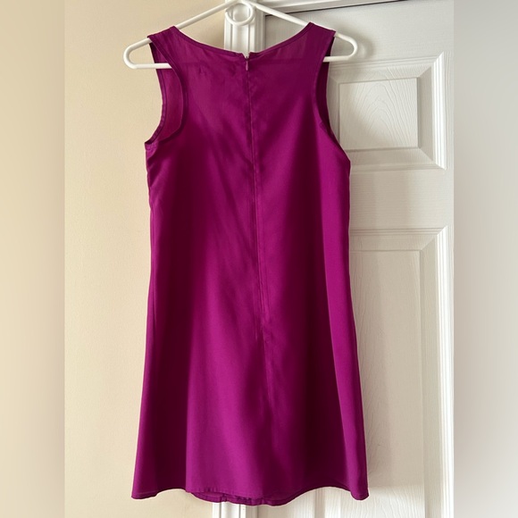 Francesca’s satin ruffle dress. Size small. - Picture 2 of 4